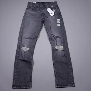 New Levis 511 Flex Distressed Slim Fit Grey Grunge Punk Stretch Jeans 31x32